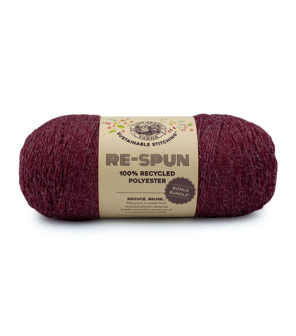 Lion Brand Re-Spun 658yds Worsted Polyester Bonus Bundle Yarn