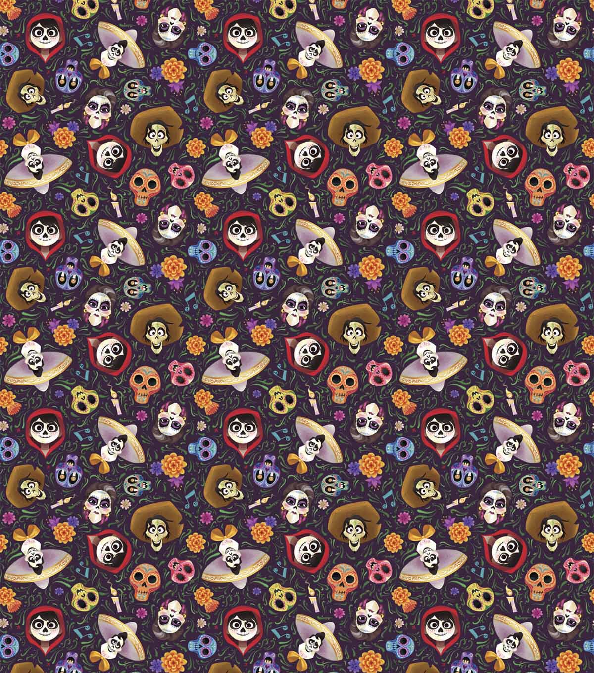 Coco Friends Head Toss Disney Cotton Fabric