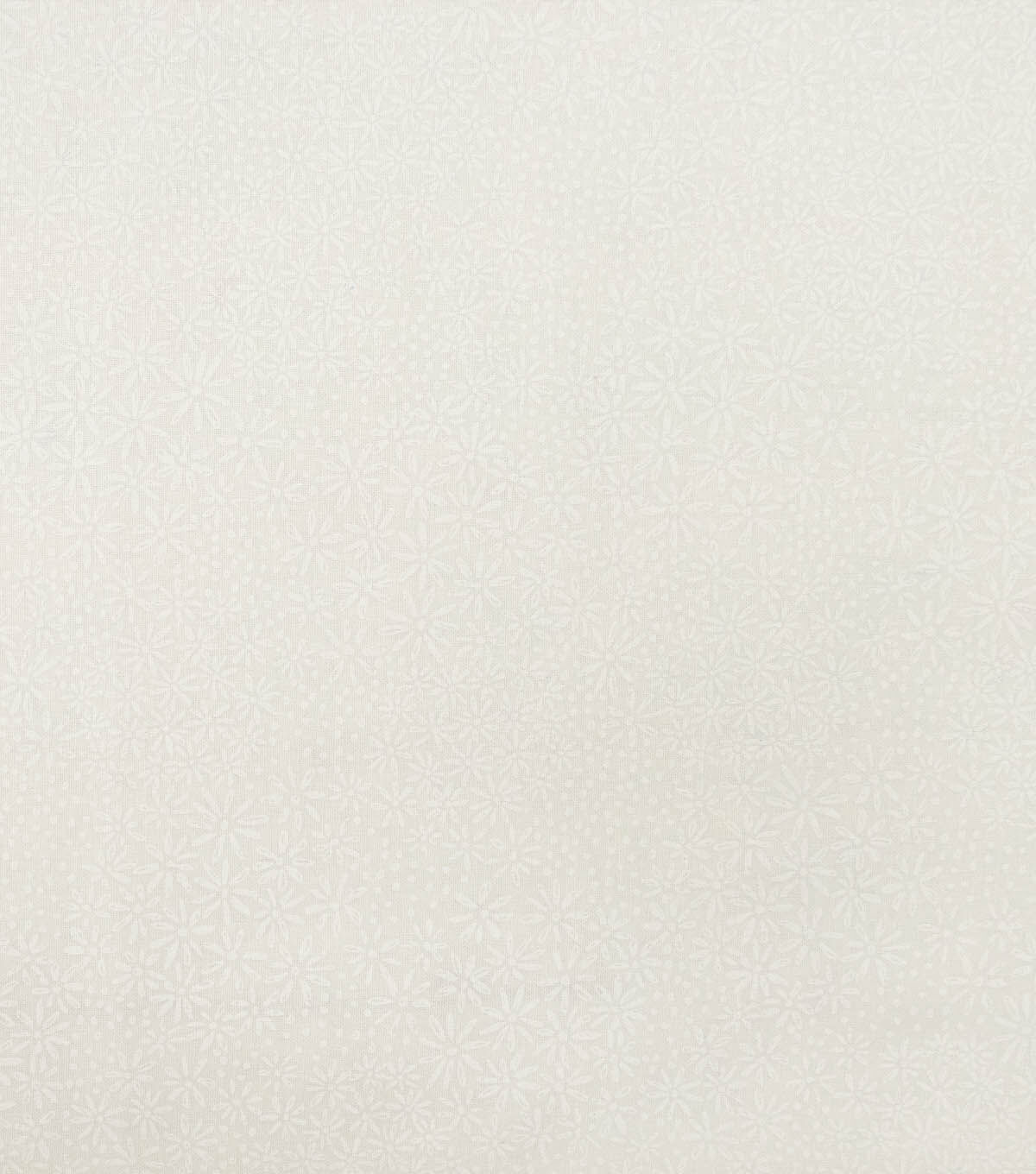 Simple Daisy Packed White 108'' Wide Cotton Fabric