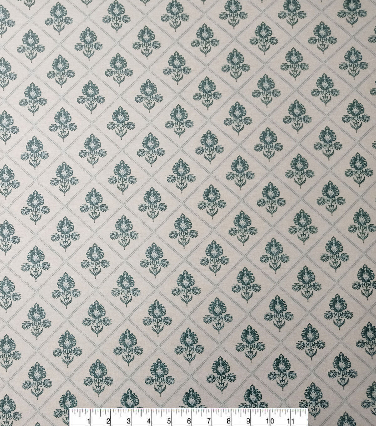 Blue Diamond Floral Super Snuggle Flannel Fabric