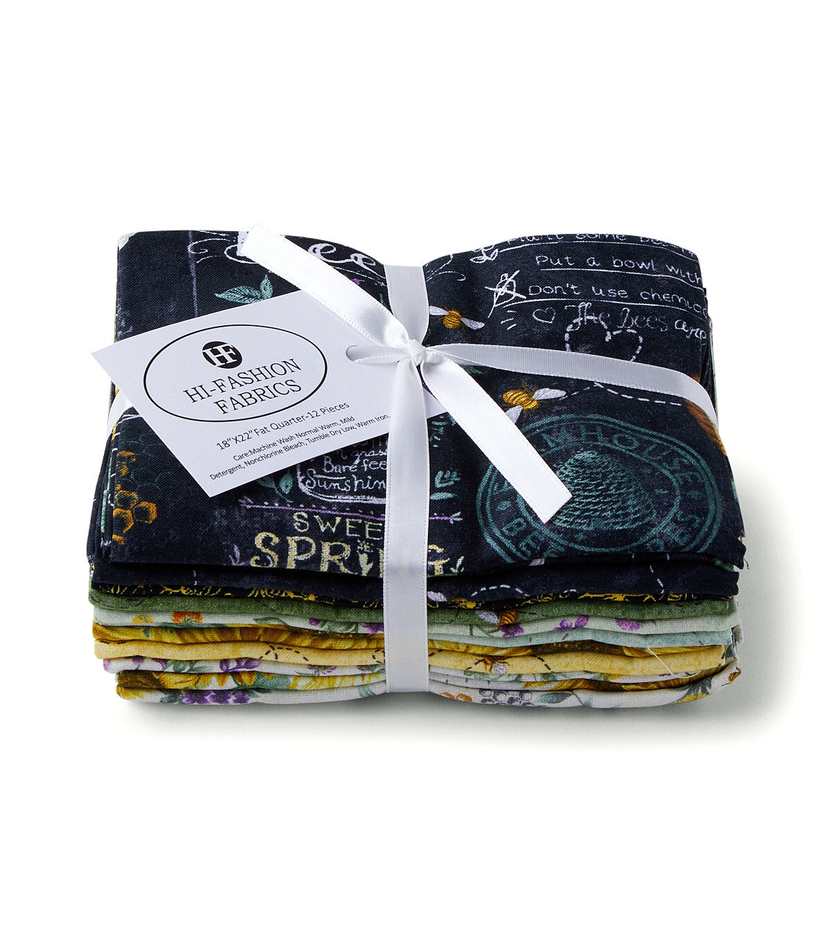 18 x 22 Hi Fashion Batik Bees Cotton Fabric Quarter Bundles 12pc