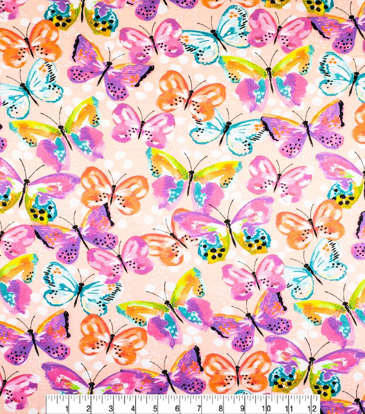Watercolor Butterflies Super Snuggle Flannel Fabric