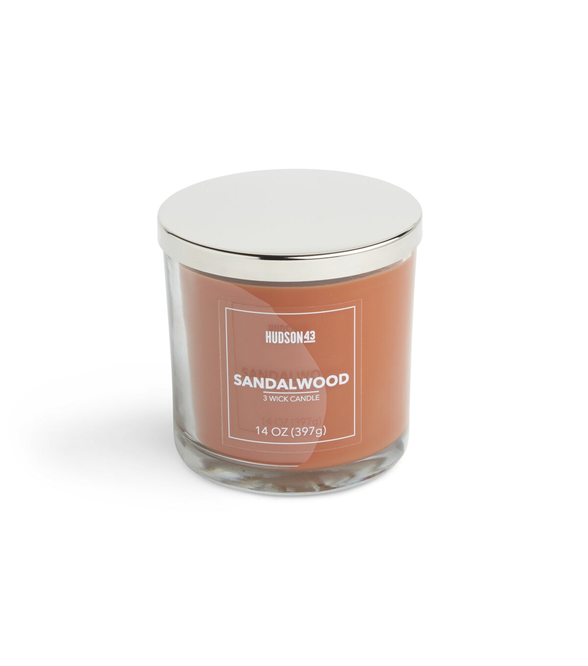 14oz Sandalwood Scented Jar Candle by Hudson 43