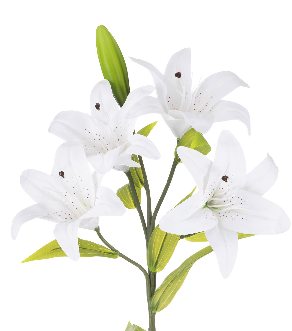 41.5 White Real Touch Lily Stem by Bloom Room