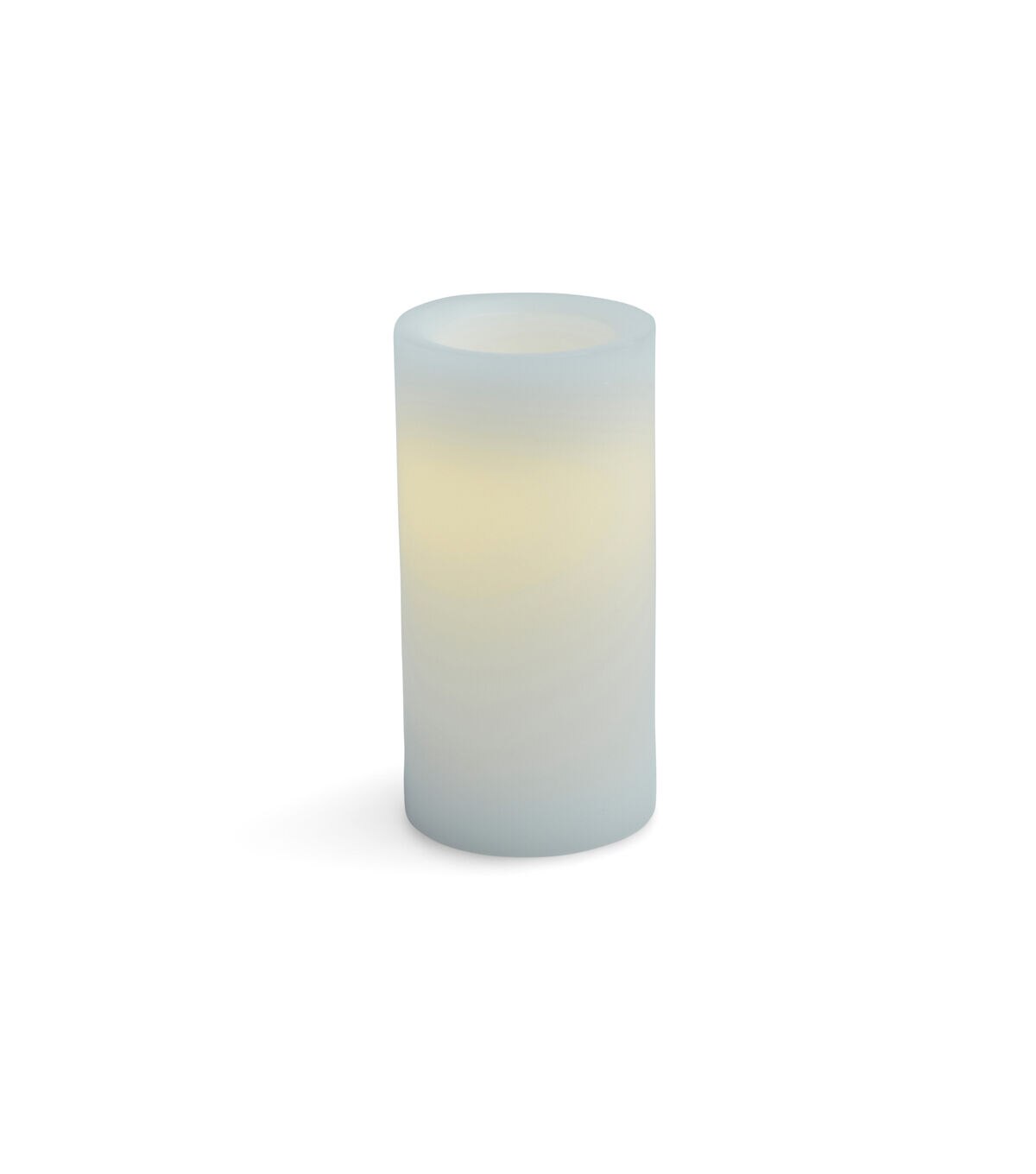 Flameless 3''x6'' White Real Wax LED Smooth Pillar Candle
