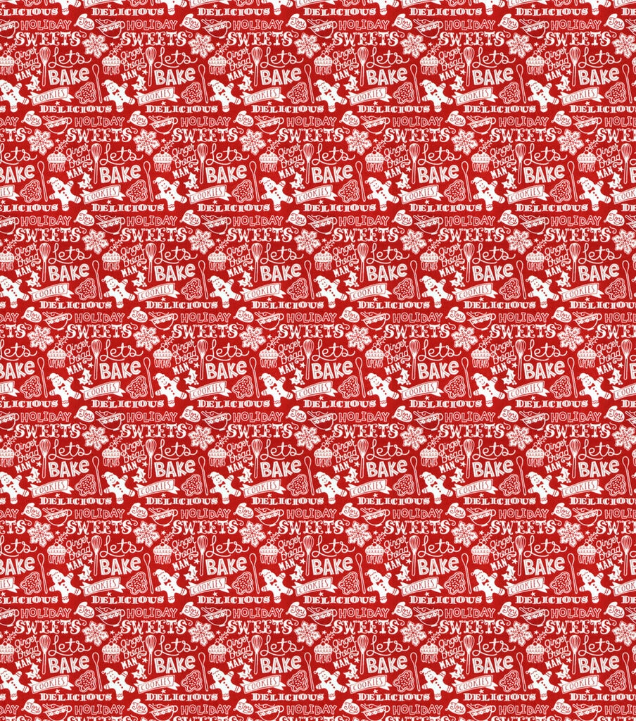 Cookie Baking Super Snuggle Christmas Flannel Fabric