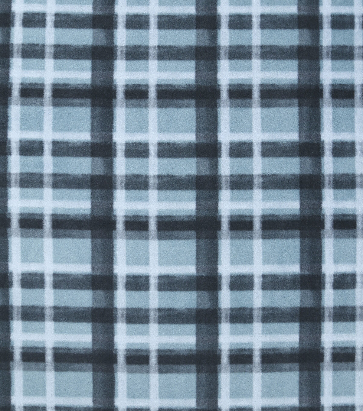 Blue Cross Plaid Anti Pill Fleece Fabric