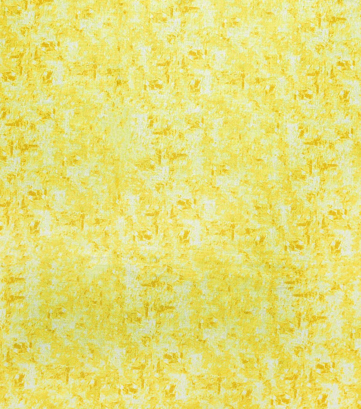 Yellow Folk Grunge Texture Batik Cotton Fabric By Keepsake Calico