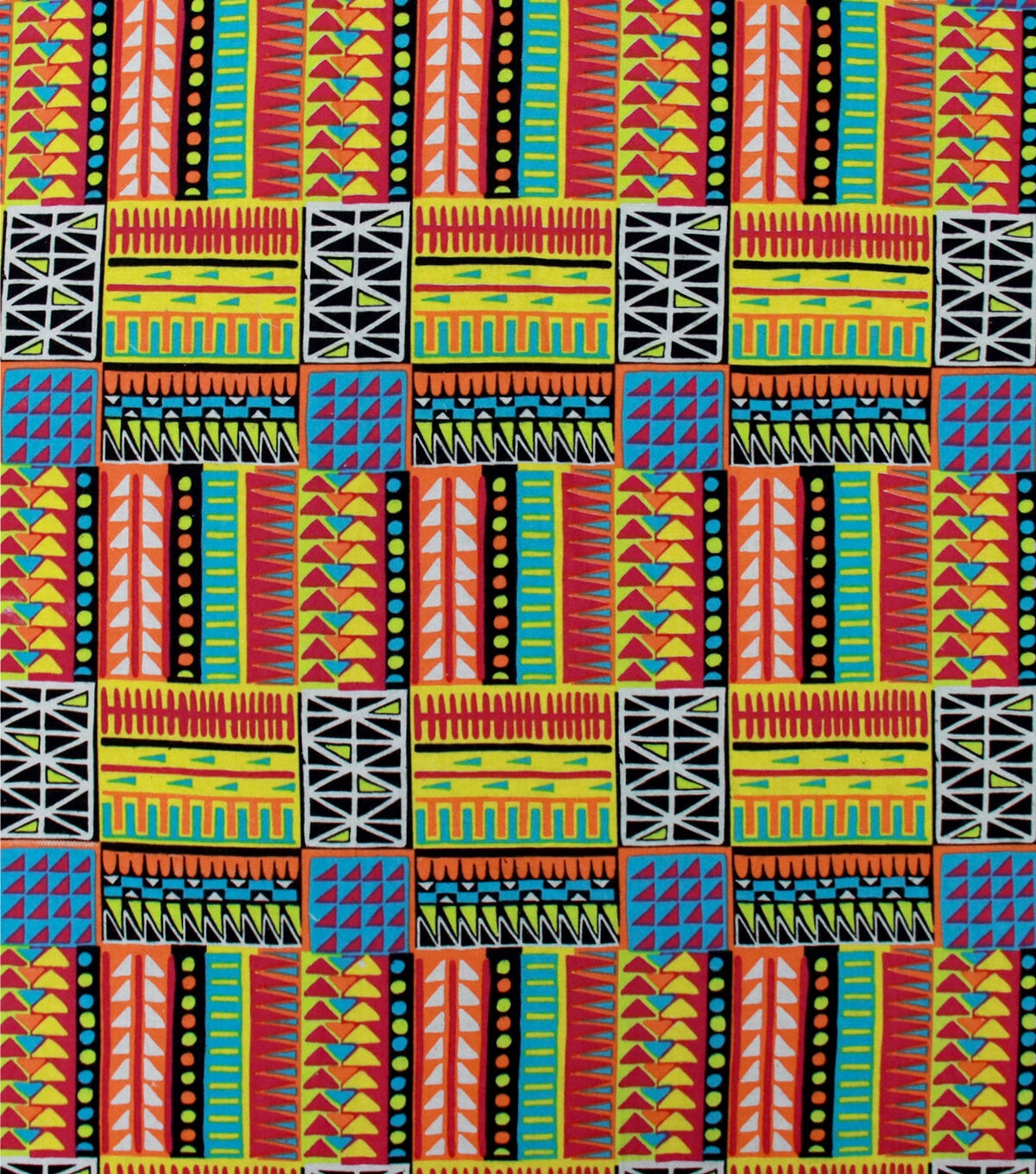 Afro Funk Geometric Super Snuggle Flannel Fabric