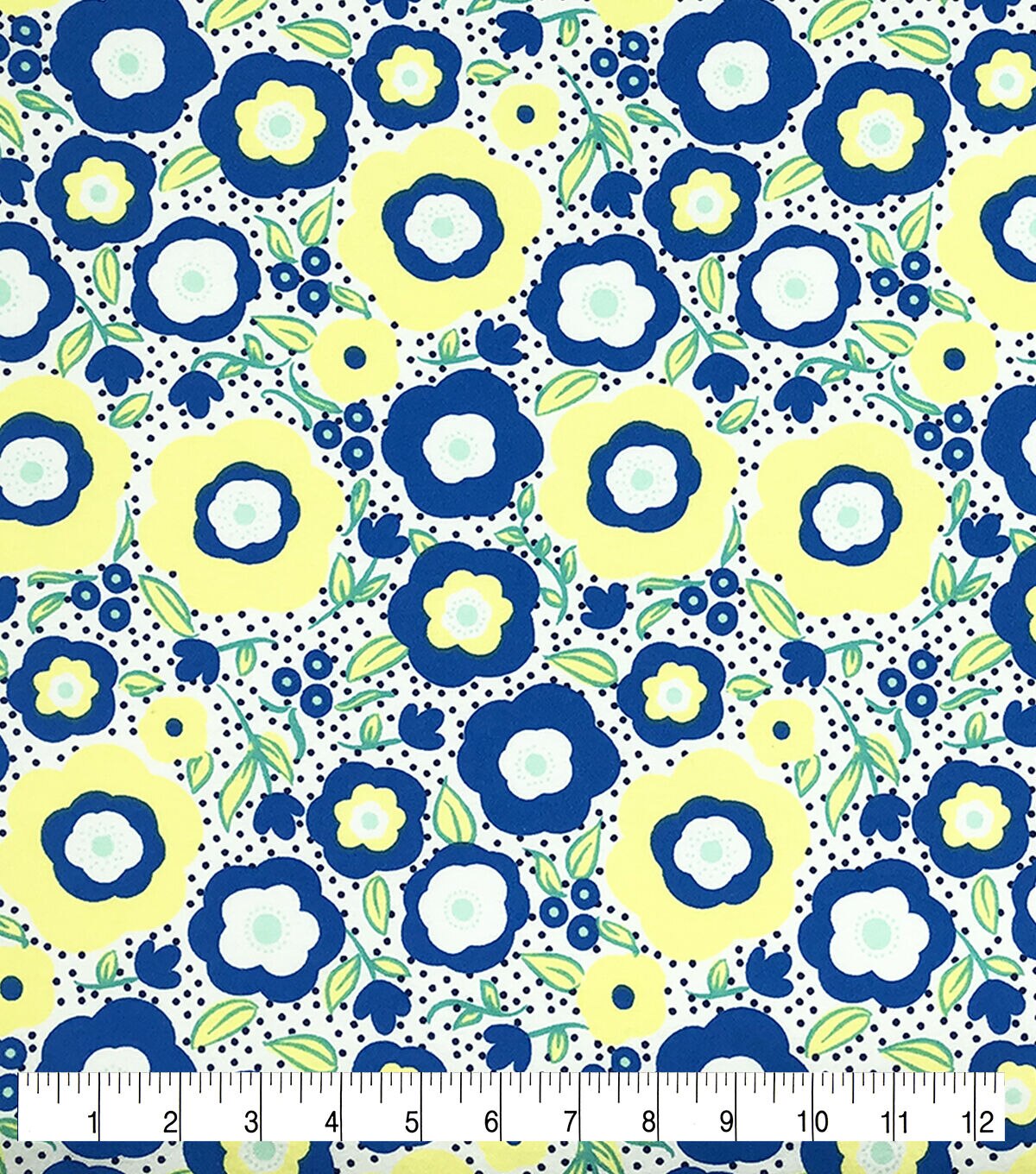 Mimosa Daisy Blue Super Snuggle Flannel Fabric