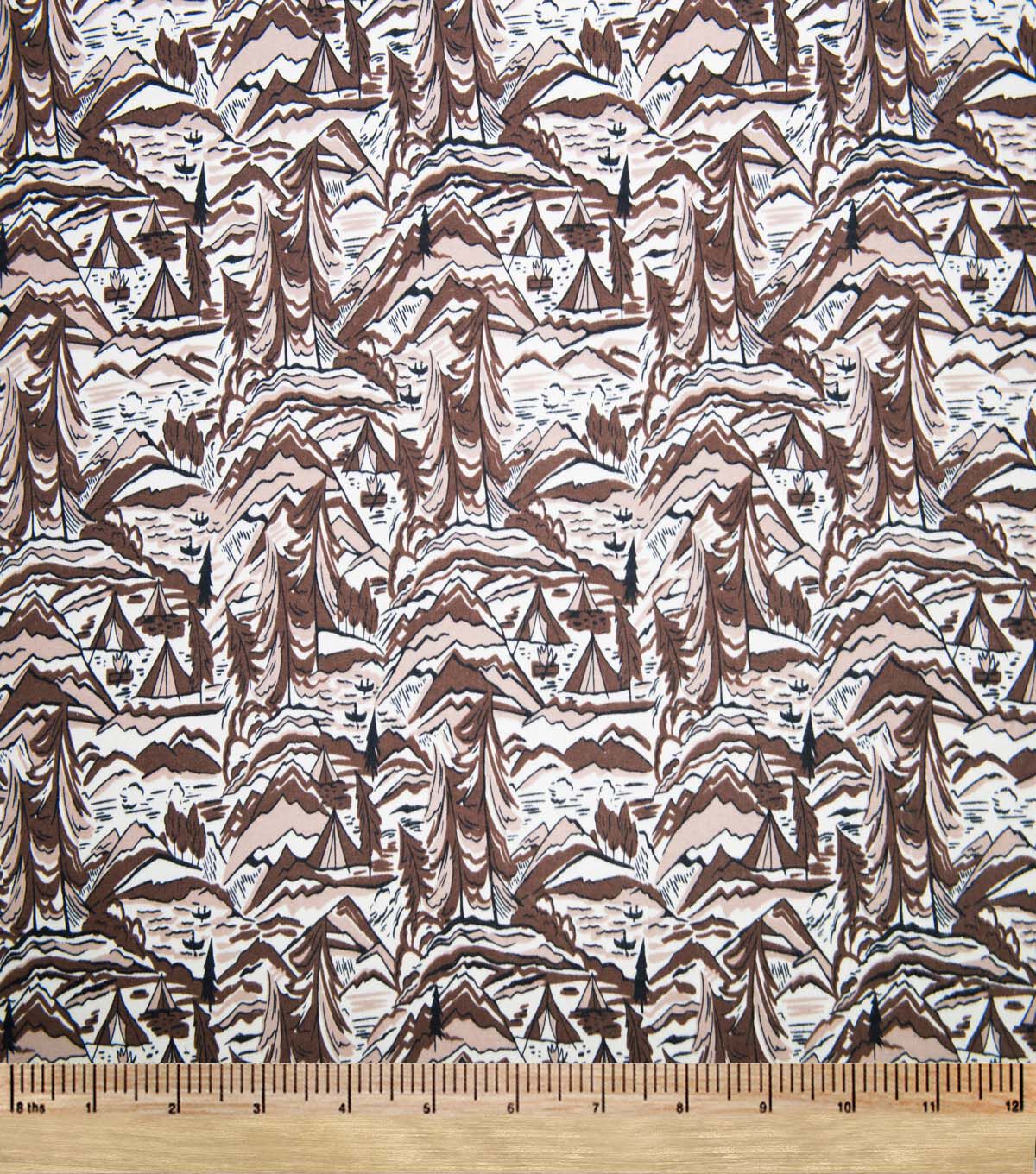 Super Snuggle Sketched Landscape Flannel Fabric