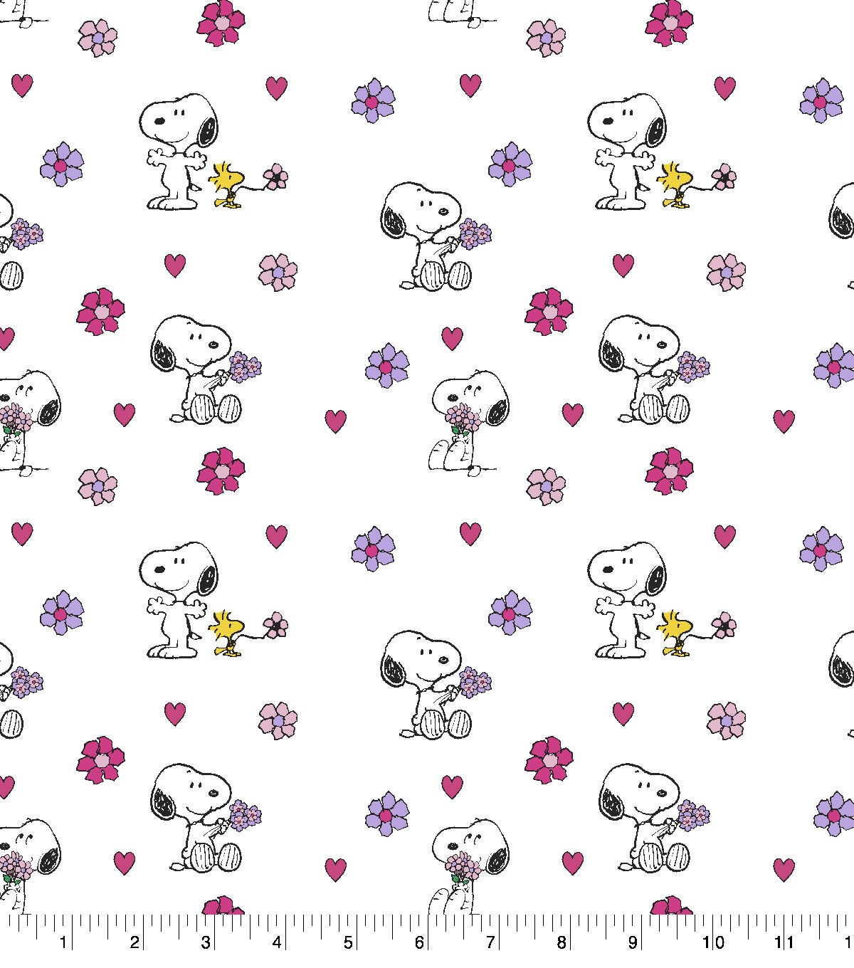 Peanuts Valentine's Day Scatter Cotton Fabric