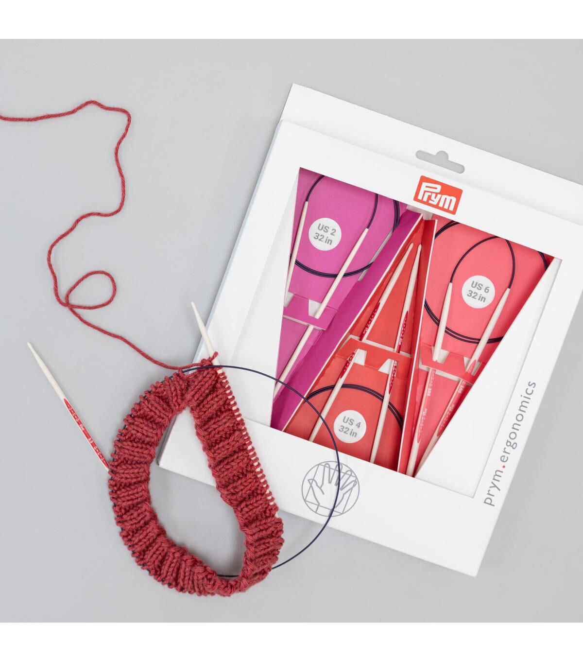 Prym Ergonomics 32 Circular Knitting Needles Set, Size US 2, 4 & 6