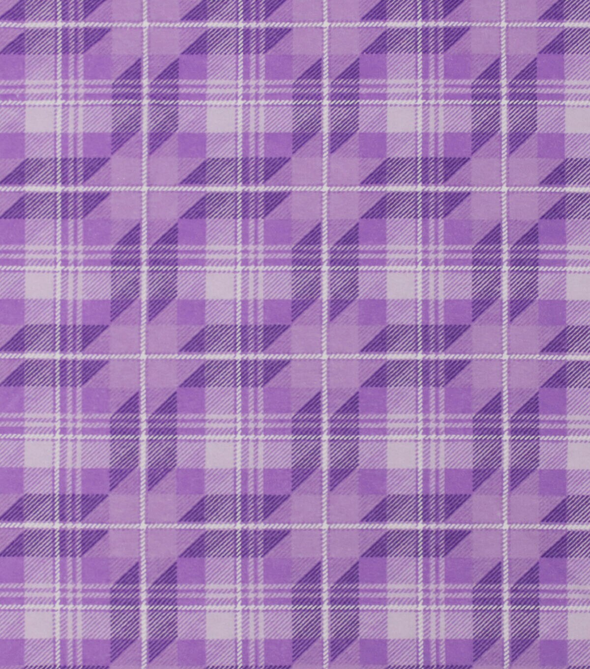 Purple Block Plaid Super Snuggle Flannel Fabric