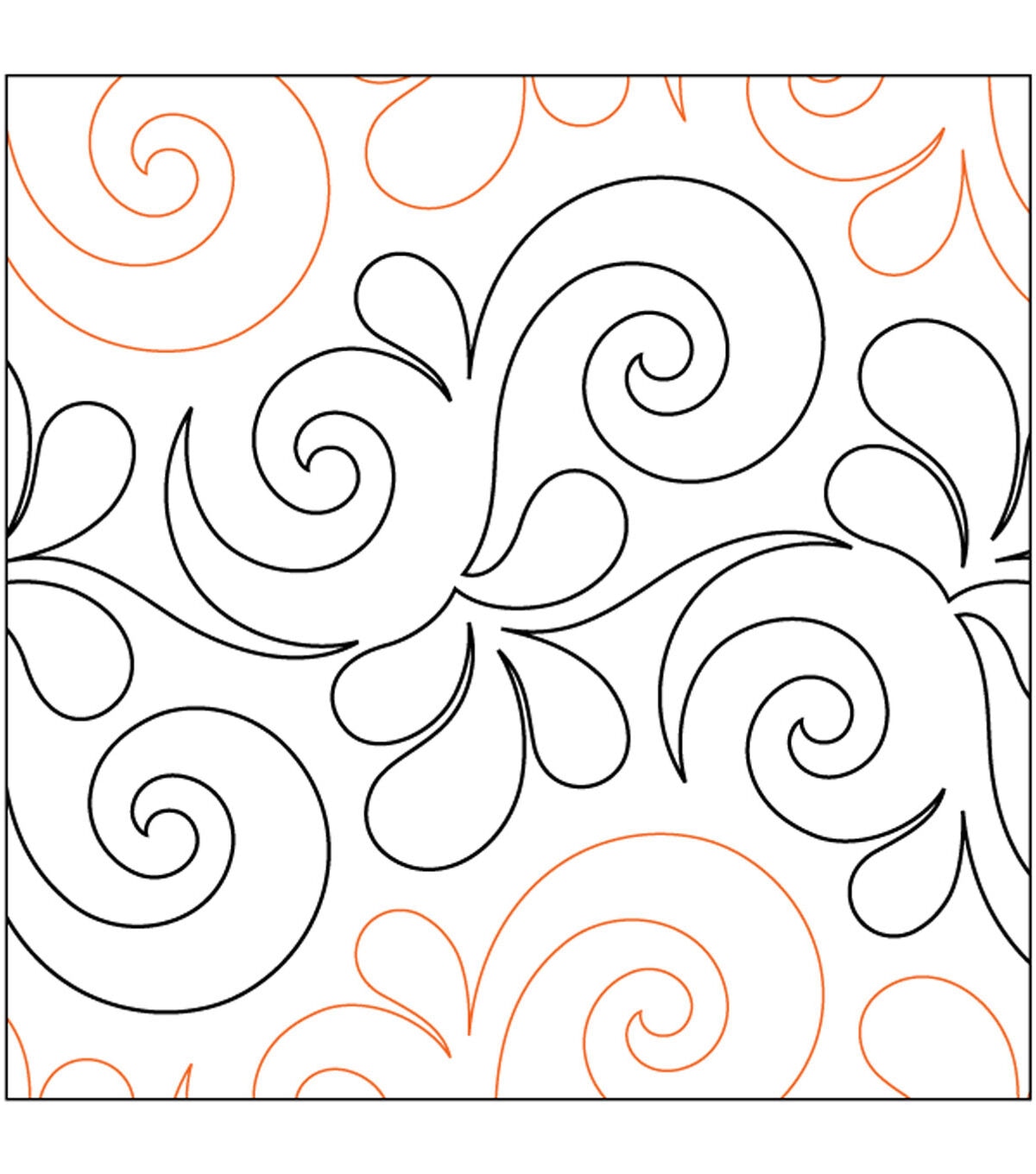 Sten Source 12' Wave on Wave Paper Quilting Stencil