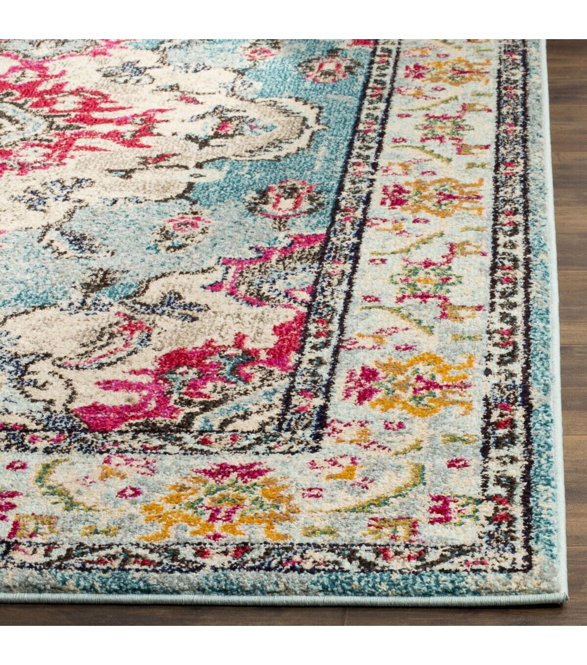 Safavieh Monaco 243 Lt. Blue / Fuchsia 2'2 X 8' Runner