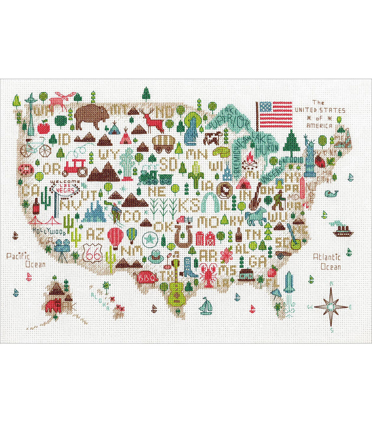 Dimensions 14 x 10 Illustrated Life Counted Cross Stitch Kit