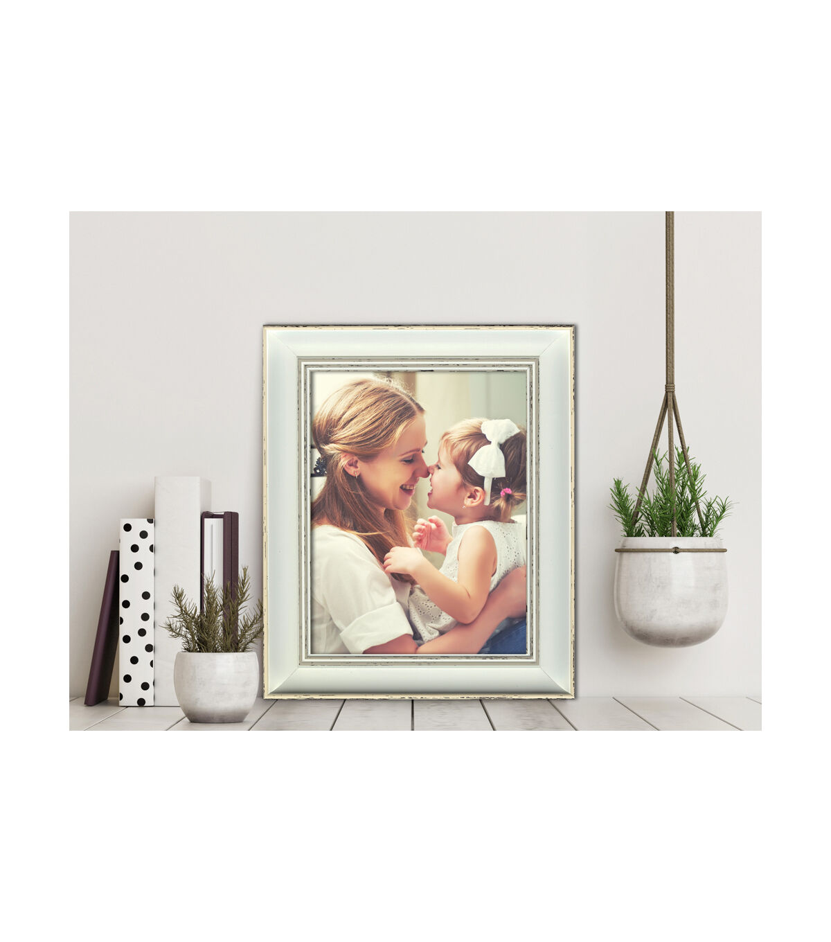 Timeless 8 x 10 Della White Tabletop Picture & Wall Frame