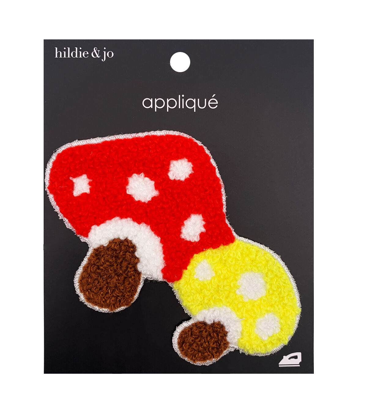 4 x 3 Chenille Mushrooms Iron On Patch by hildie & jo