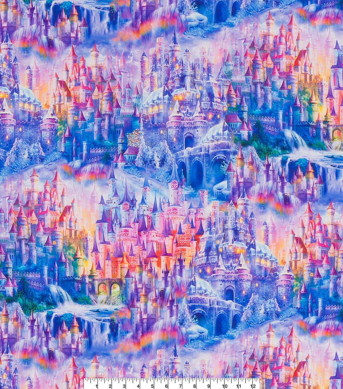 Robert Kaufman Novelty Cotton Fabric Picture This Castle