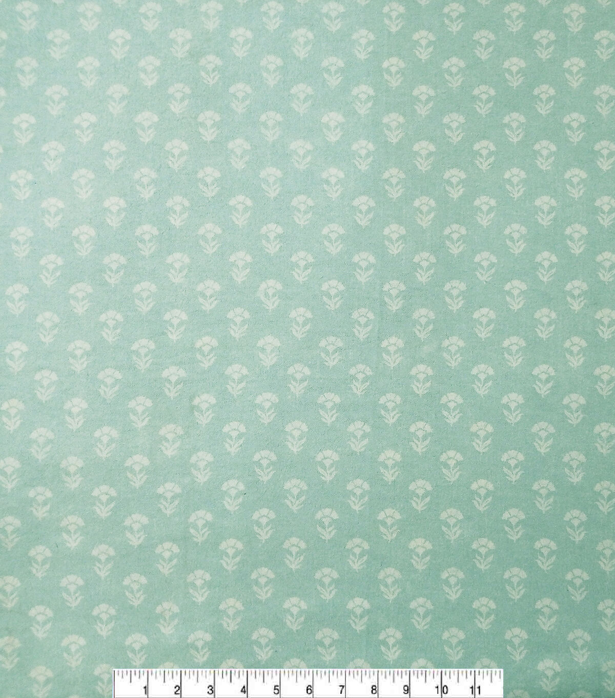 Mint Floral Super Snuggle Flannel Fabric