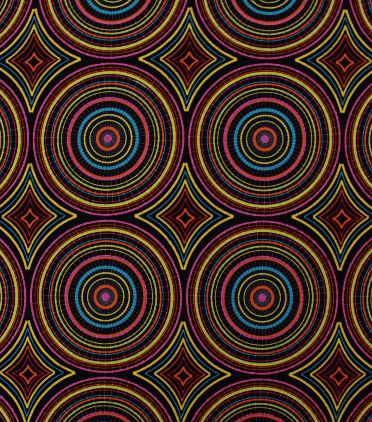 Afro Funk Circles Super Snuggle Flannel Fabric