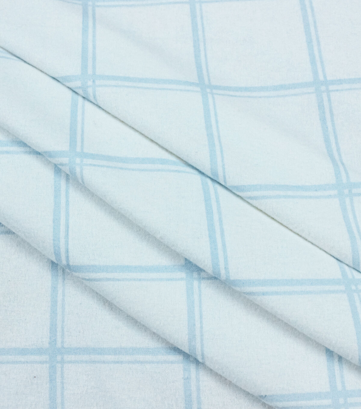 Plaid White Super Snuggle Flannel Fabric