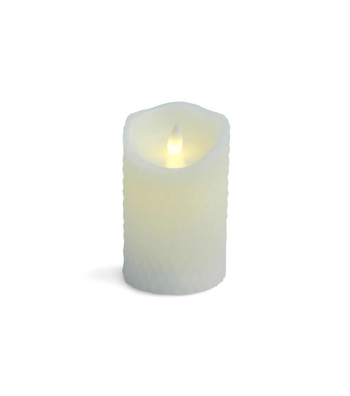 3 x 5 White Flickering Flame LED Wax Candle by Hudson 43