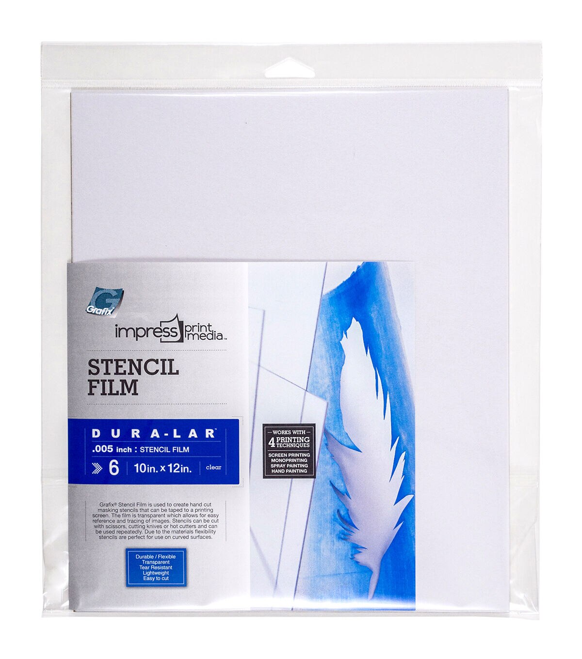 Grafix 10 x 12 Impress Stencil Films 6ct
