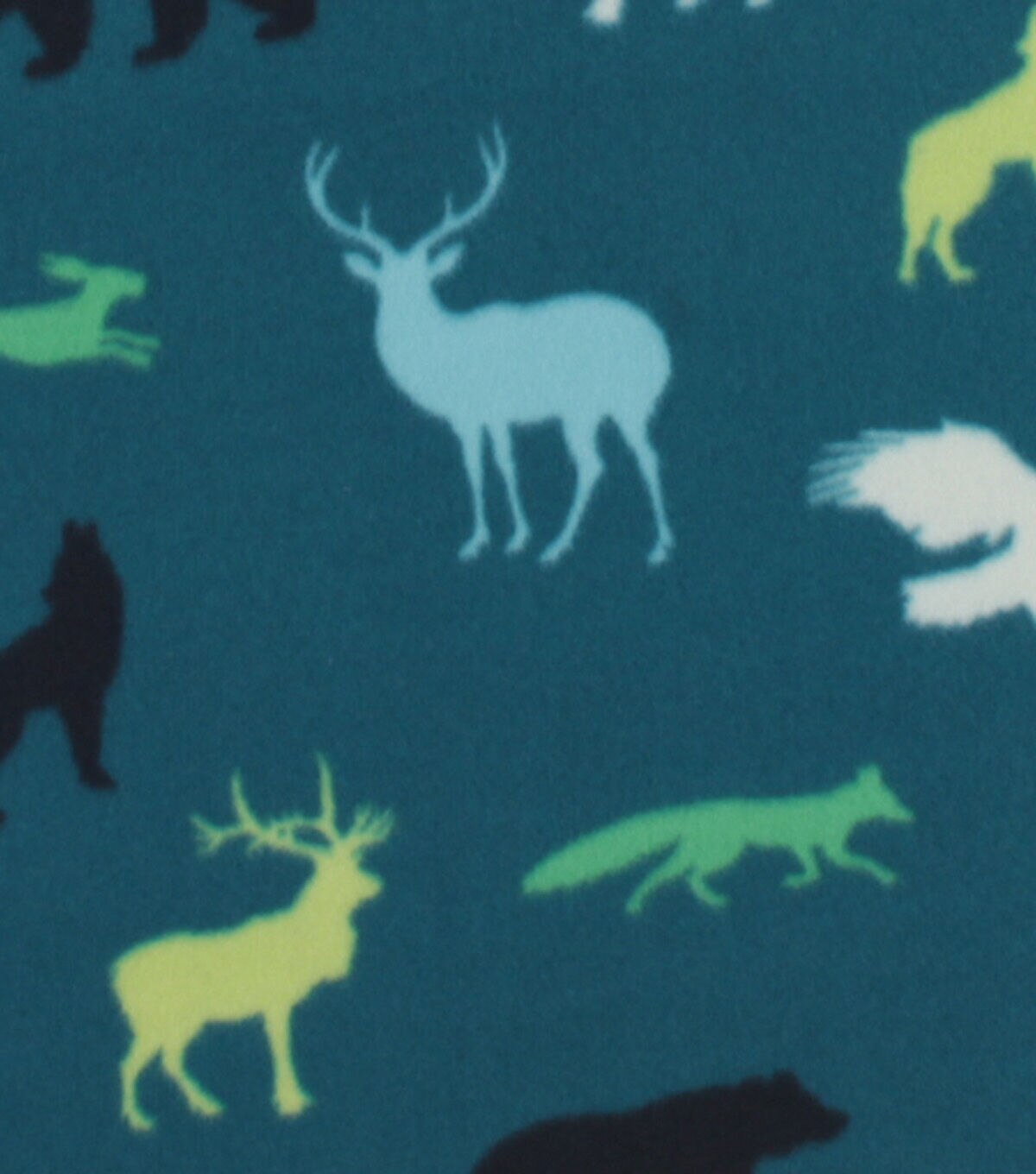 Wilderness Tossed Animals Blizzard Prints Fleece Fabric
