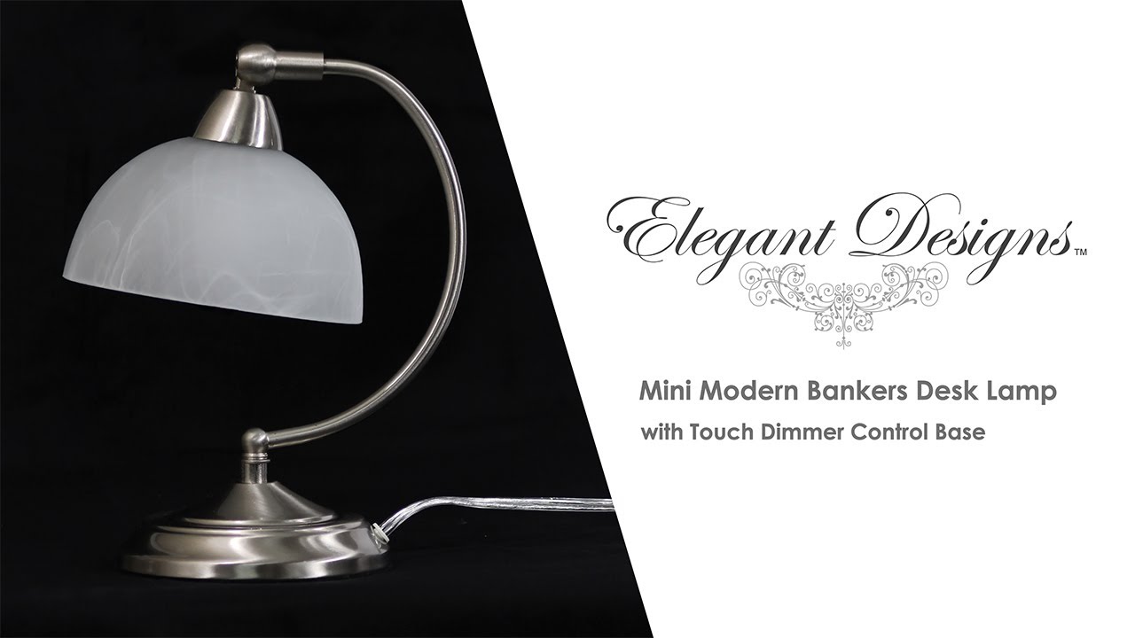 All The Rages 13 Mini Bankers Desk Lamp With Touch Dimmer Base