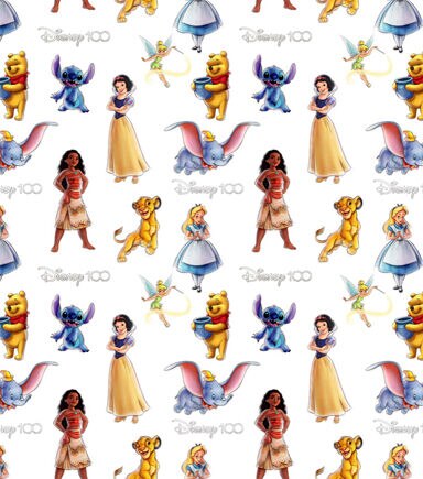 Disney 100 Character Digital Cotton Fabric