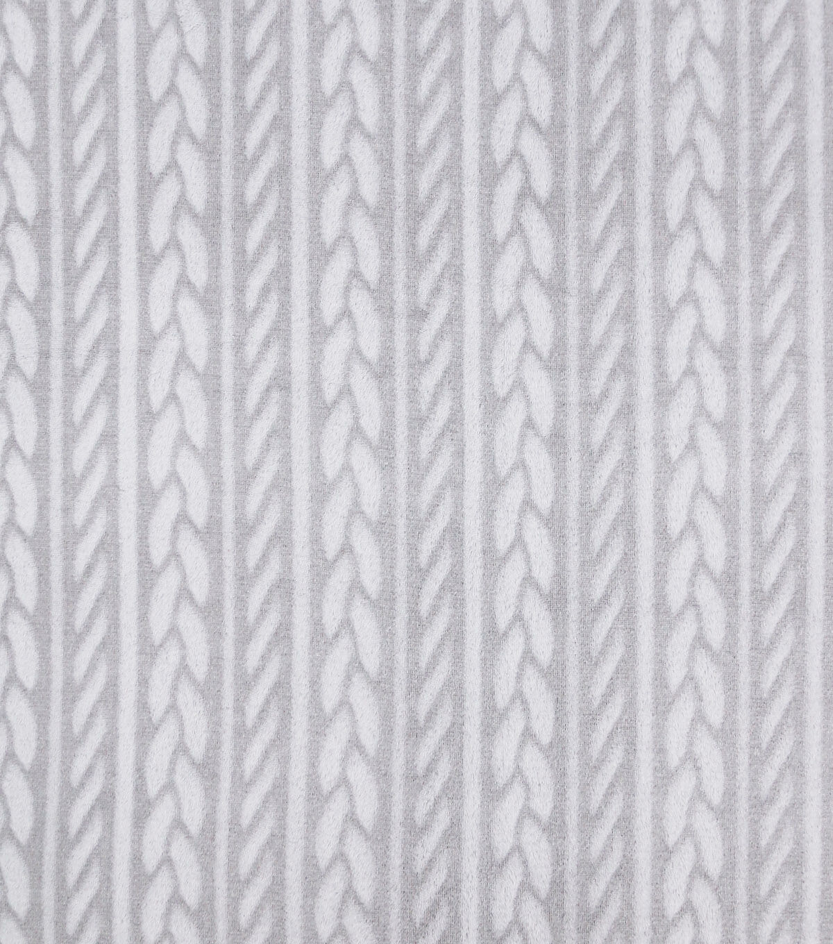Gray Cable Knit Embossed Sew Lush Fleece Fabric