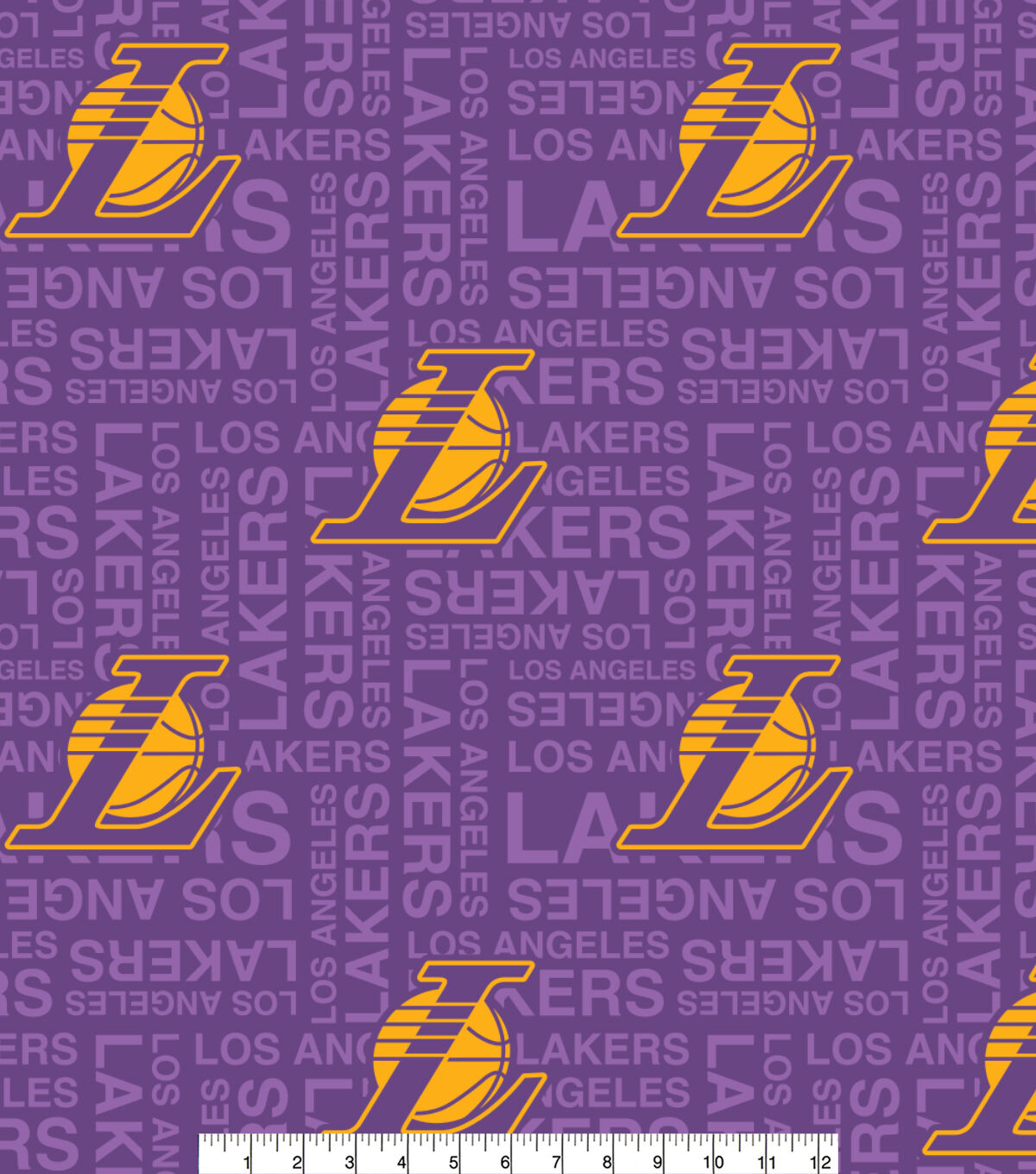 Los Angeles Lakers Toss Wordmark NBA Fleece Fabric