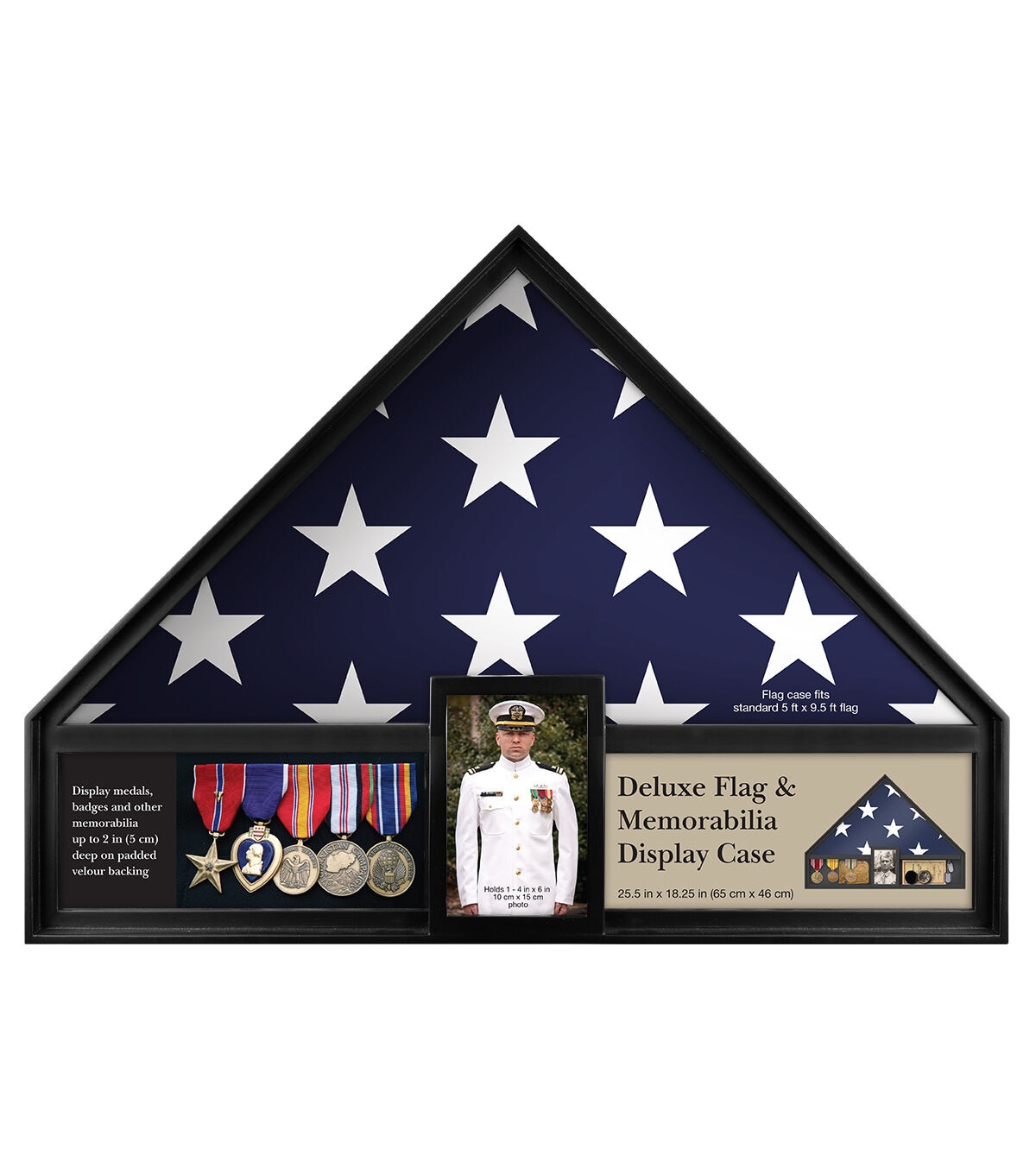 Deluxe Flag & Memorabilia Display Case
