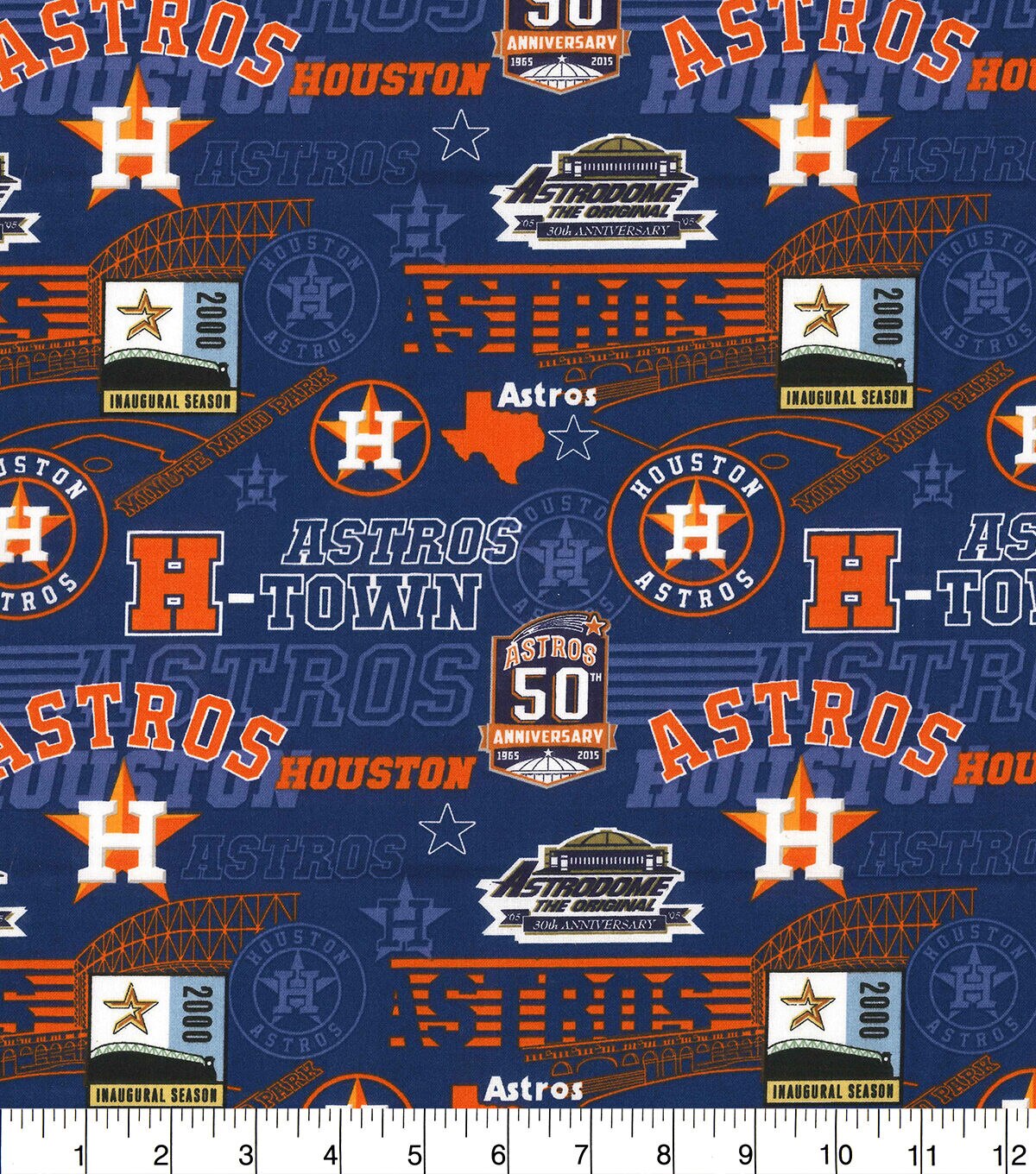 Fabric Traditions Houston Astros Cotton Fabric Stadium