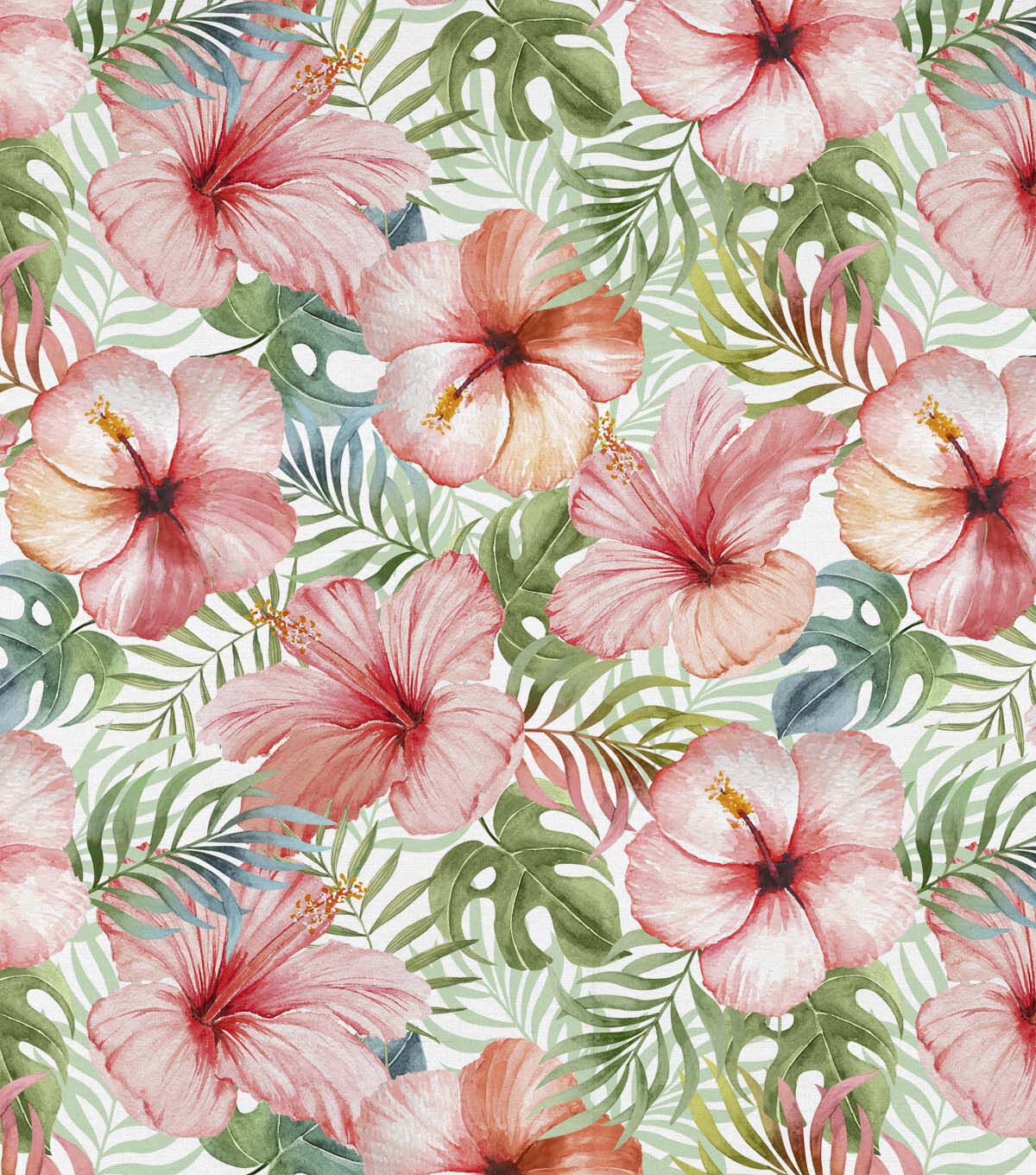David Textiles Tropical Blush Floral Novelty Cotton Fabric