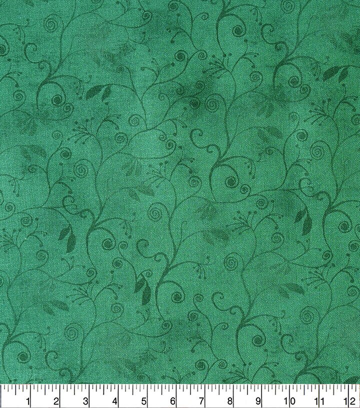 Green Flourish Blender Cotton Fabric by Keepsake Calico