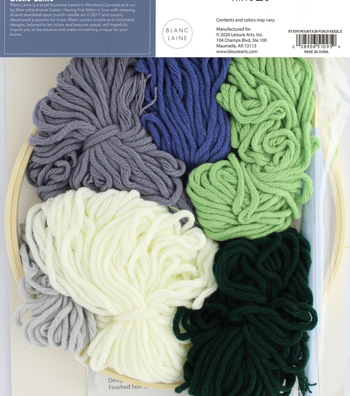 Leisure Arts 12 Mountains Punch Needle Kit