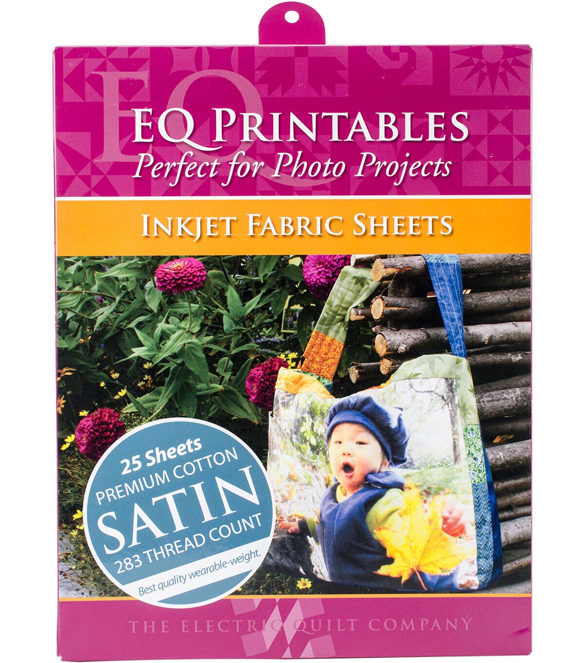 EQ 8.5 x 11 Inkjet Printable Cotton Satin Fabric Sheets 25pk