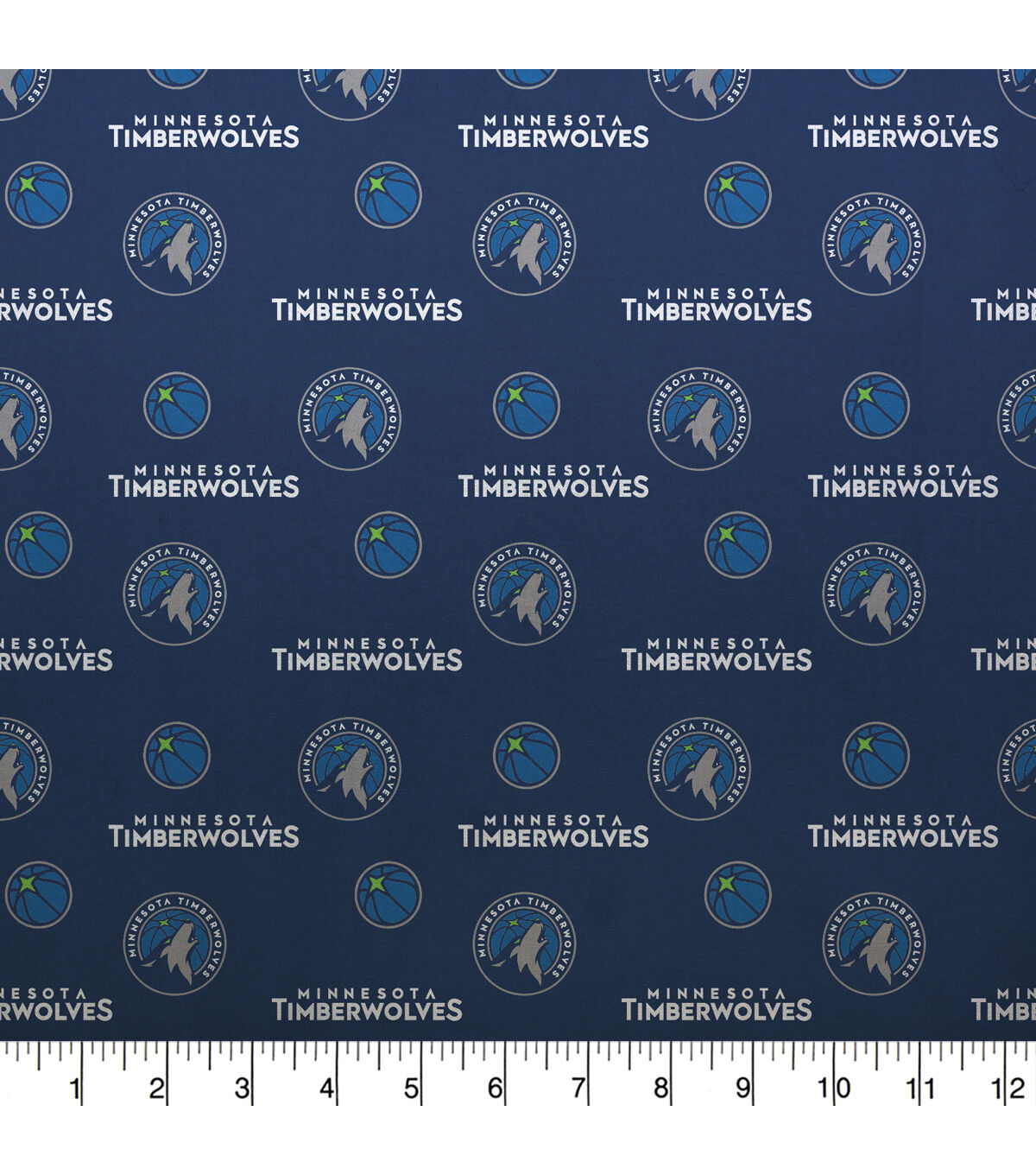 Minnesota Timberwolves Cotton Fabric Allover