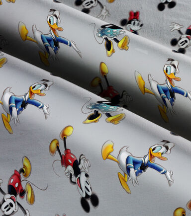 Disney 100 Mickey And Friends Sketch Cotton Fabric