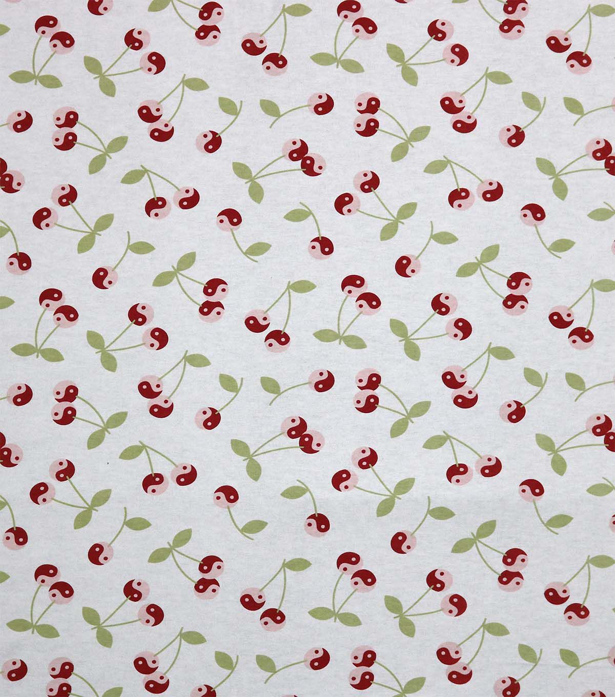 Cherries on White Super Snuggle Flannel Fabric