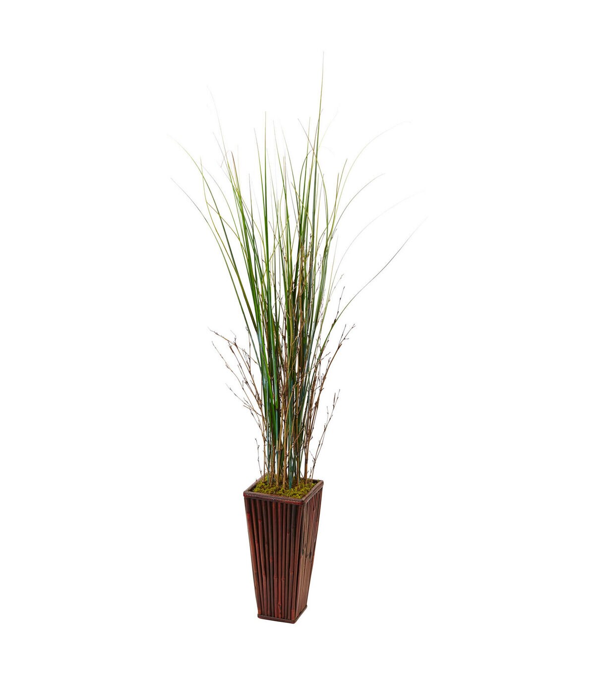 Nearly Natural 54 Bamboo Artificial Grass in Bamboo Planter
