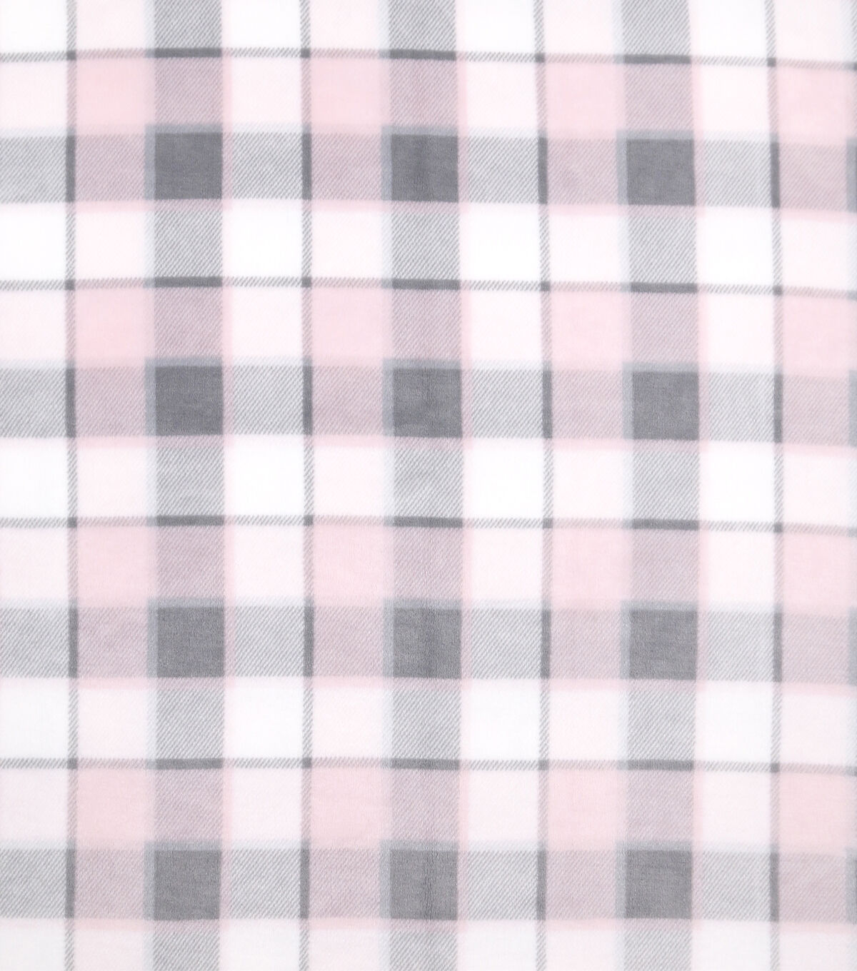 Pink Blackwatch Plaid Sew Lush Fleece Fabric