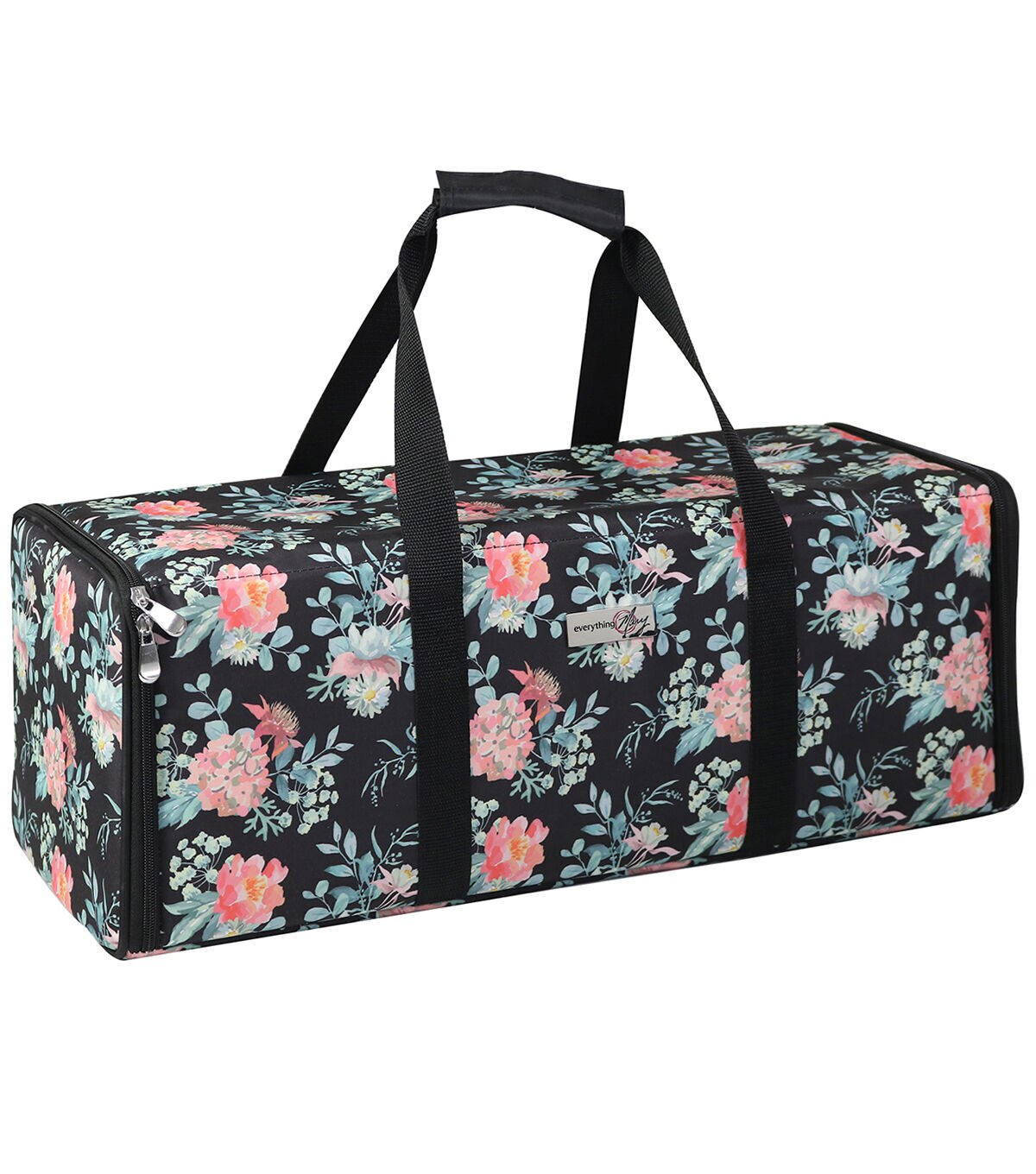 Everything Mary 22 Floral on Black Die Cut Machine Carrying Case