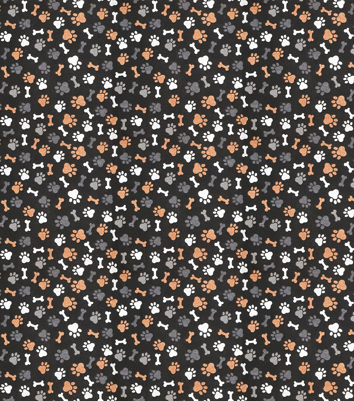 Paws & Bones Tossed Brown Super Snuggle Flannel Fabric