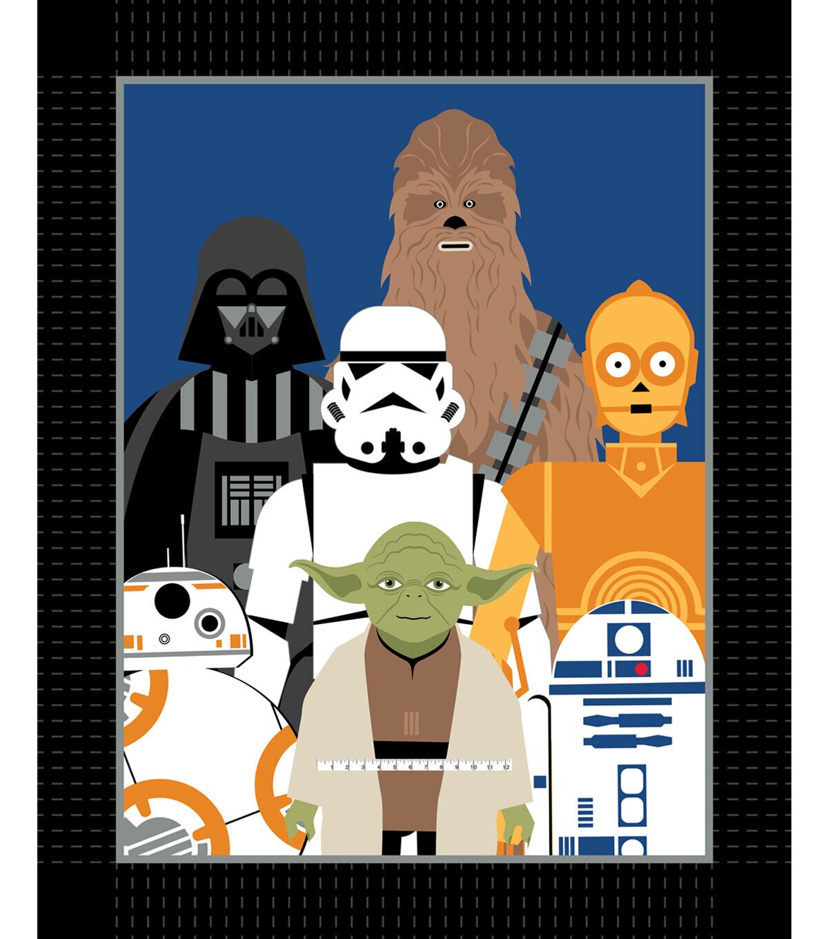Star Wars Portrait 48 No Sew Fleece Throw