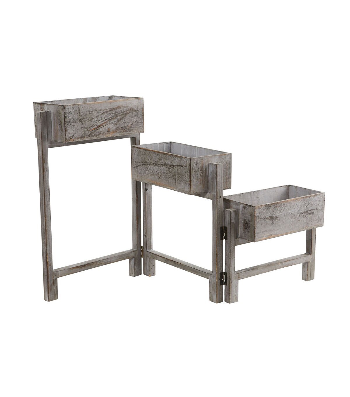 Nearly Natural 3.5' Gray Washed Expandable Decorative Planter