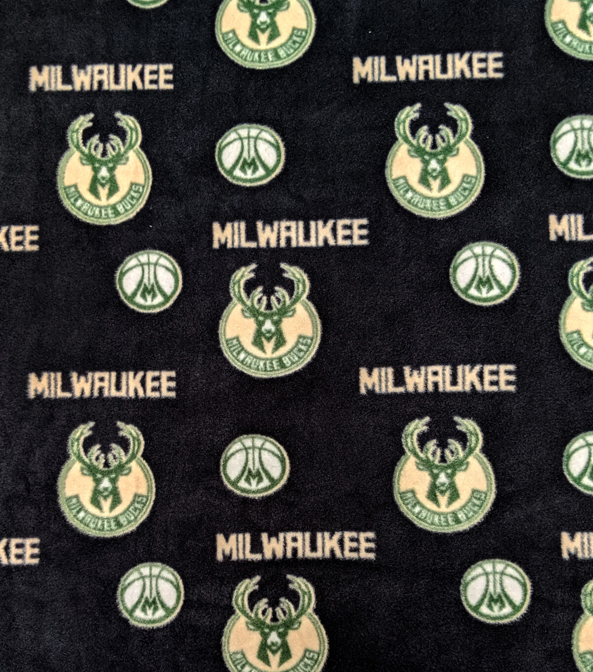 Milwaukee Bucks Fleece Fabric Allover